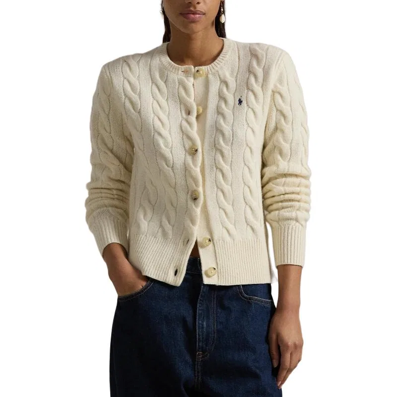 Женский свитер укороченный Polo Ralph Lauren, White — фото 4