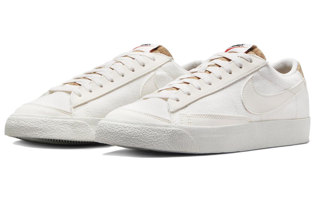 Кроссовки Nike Blazer Low '77 Premium, белый/светло-бежевый — фото 3
