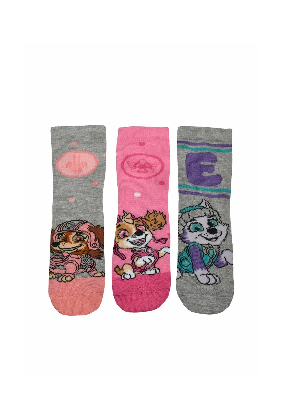 7Er Pack Socken Socken Socken Söckchen - носки Paw Patrol, Grau Pink — фото 2