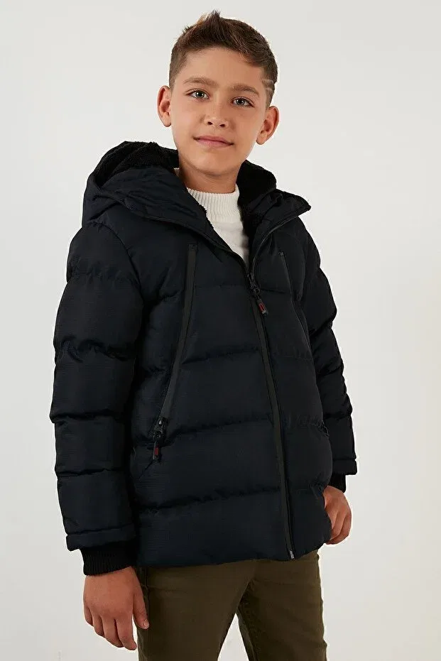 Детское пальто для мальчиков с капюшоном Lela, Navy Blue