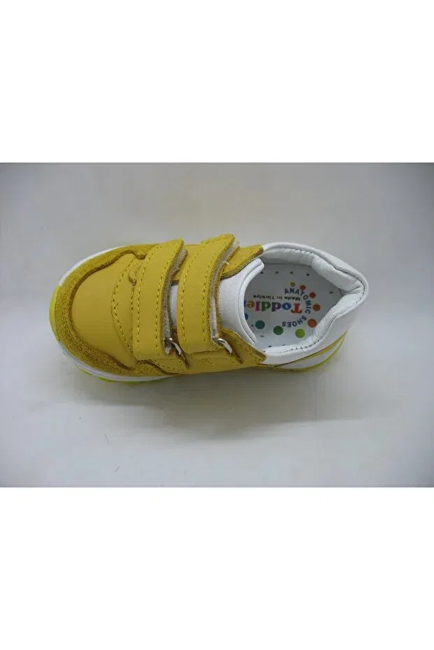 Детские туфли для девочек кожаные ортопедические Toddler, Yellow — фото 3