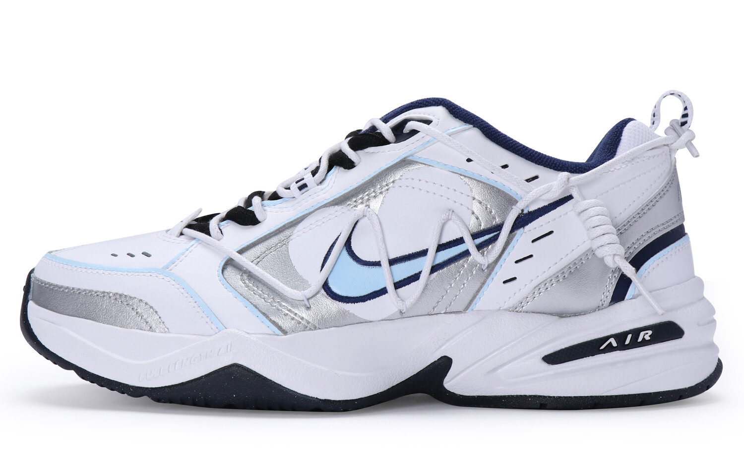 

Массивные кроссовки Nike Air Monarch 4 унисекс, White blue silver