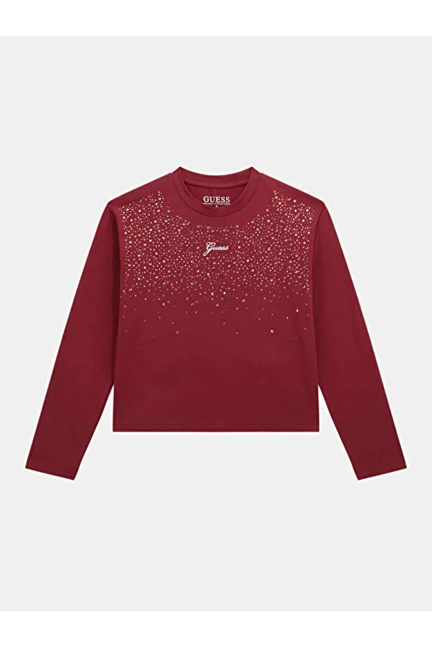 Детская футболка для девочек с принтом Guess, Red