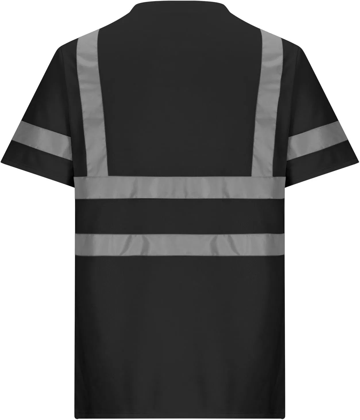 Мужская сетчатая футболка с отражающими полосами Safety, Black — фото 3