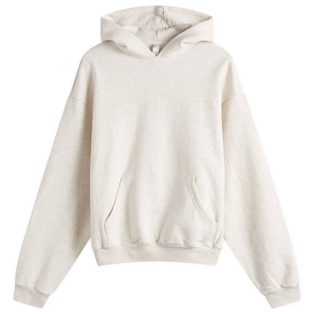

Хлопковый флисовый худи-пуловер Skims, цвет oatmeal heather