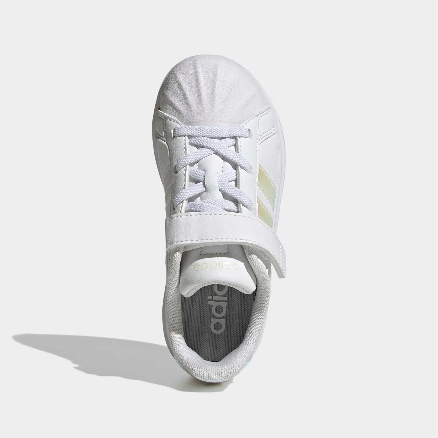 Детские кроссовки с резиновым носком Adidas Sportswear, Cloud White/Iridescent/Core White — фото 4
