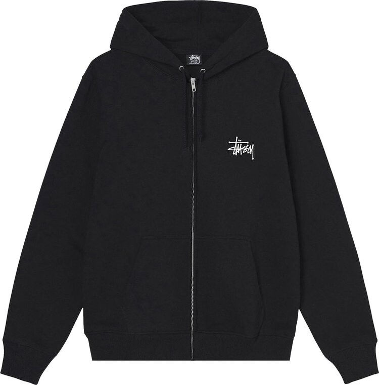 

Толстовка Stussy Basic Zip Hood 'Black', черный