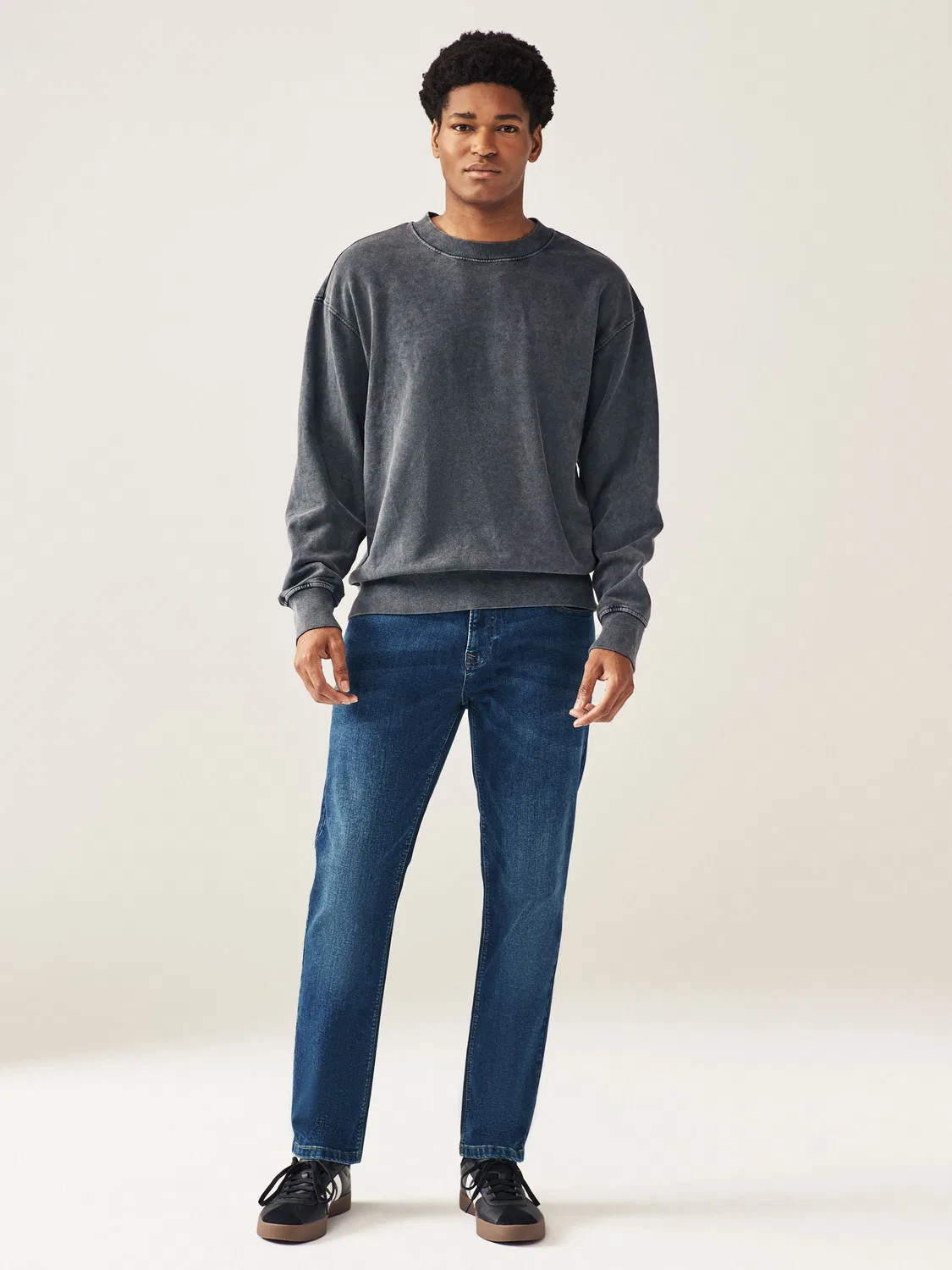 Джинсы классические Slim Fit, модель Mid Next, синий средний — фото 2