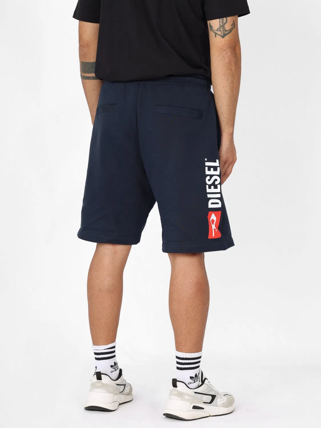 Спортивные шорты Diesel Regular Workout Pants P-CROW SWEAT SHORTS темно-синего цвета — фото 3