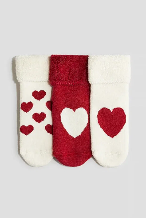 Детские носки хлопковые 3 шт Модель Organic Cotton Non-Slip-Seamless Towel Baby Socks Mem Socks, Nude Color
