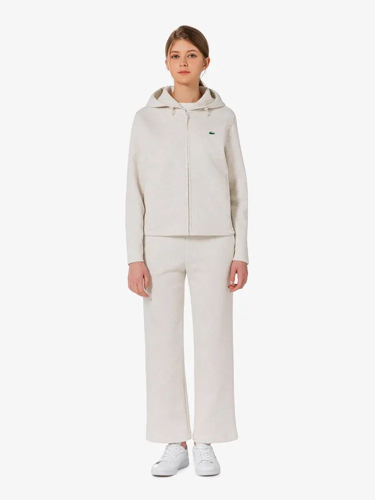 Брюки LACOSTE Beige из техникл пике, свободного кроя — фото 4