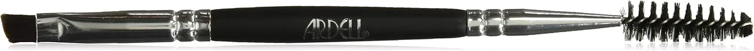 Кисть для бровей Ardell Duo Brow Brush, серебристо-черная