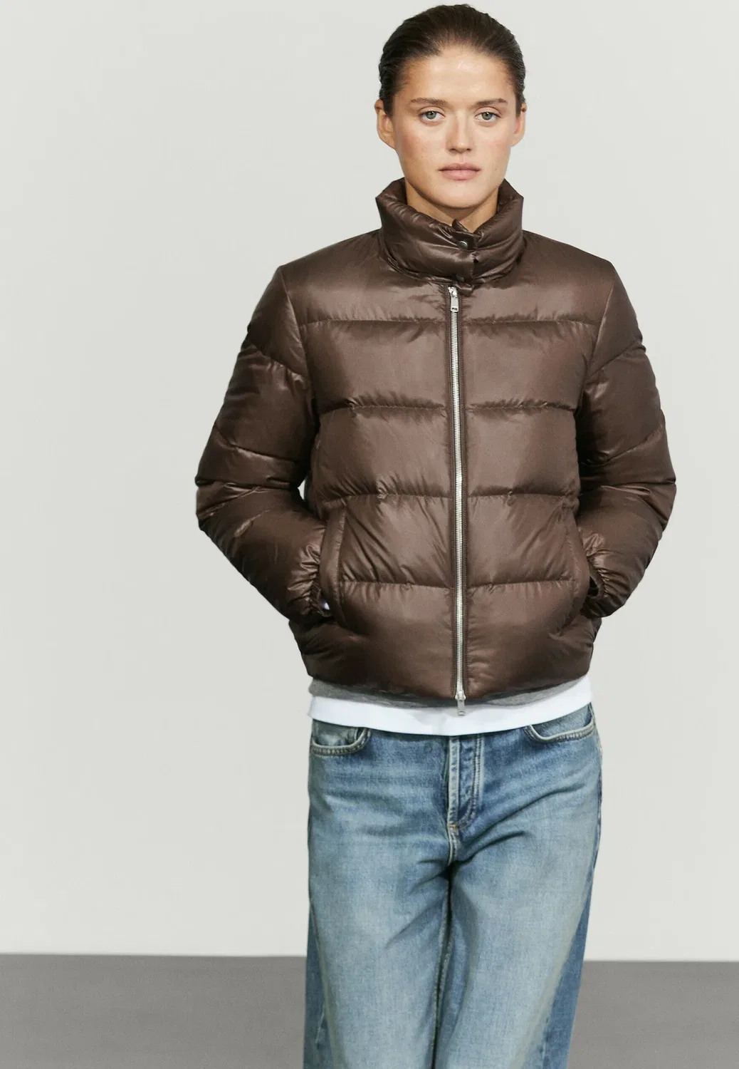 Пуховая куртка Massimo Dutti, Dark Brown