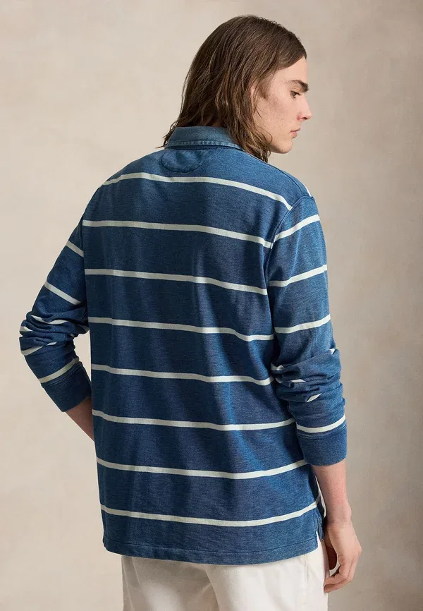 Рубашка поло с вышивкой Classic fit polo bear rugby shirt Polo Ralph Lauren, Indigo, индиго — фото 3