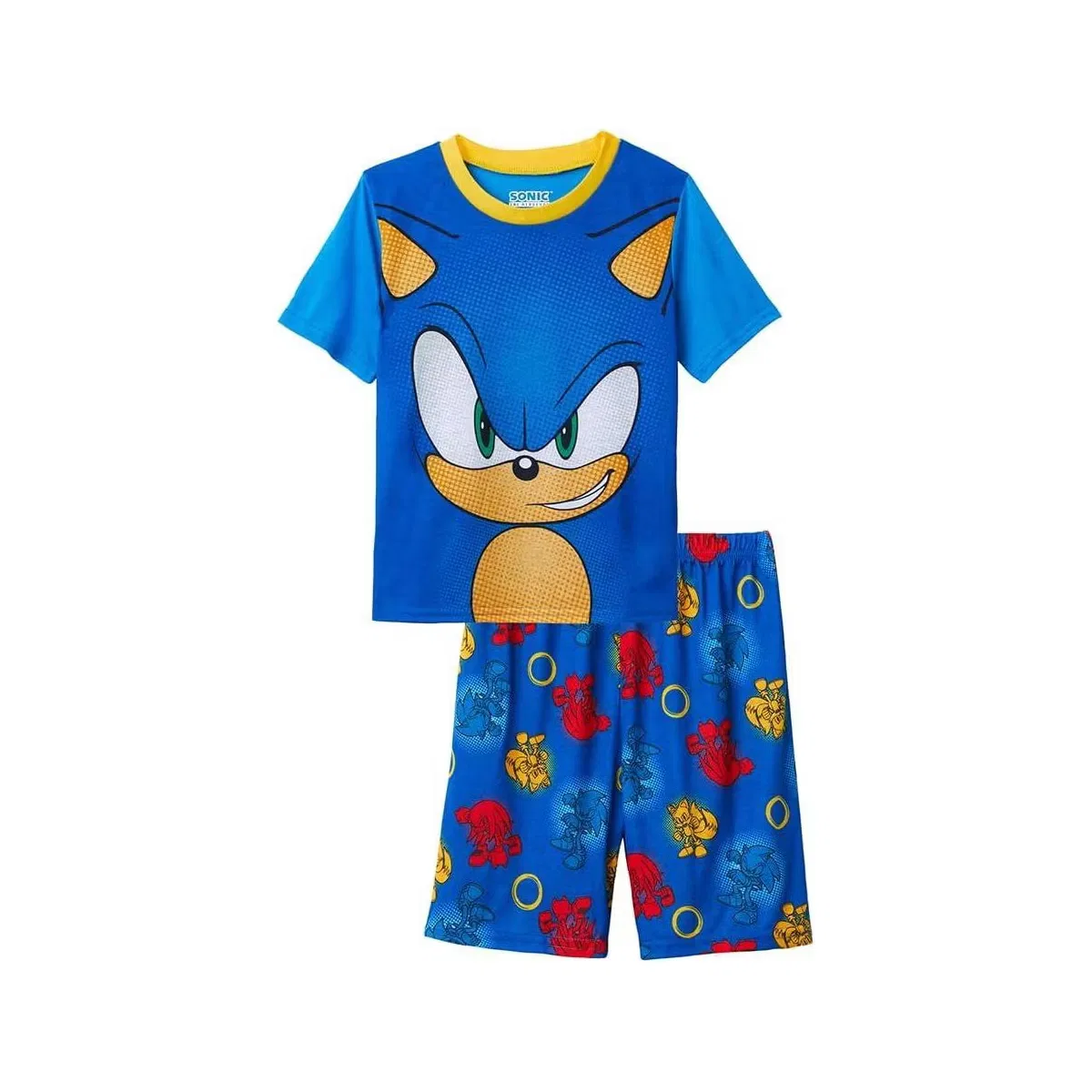 Пижамный комплект с принтом Sonic the Hedgehog, Blue/Yellow