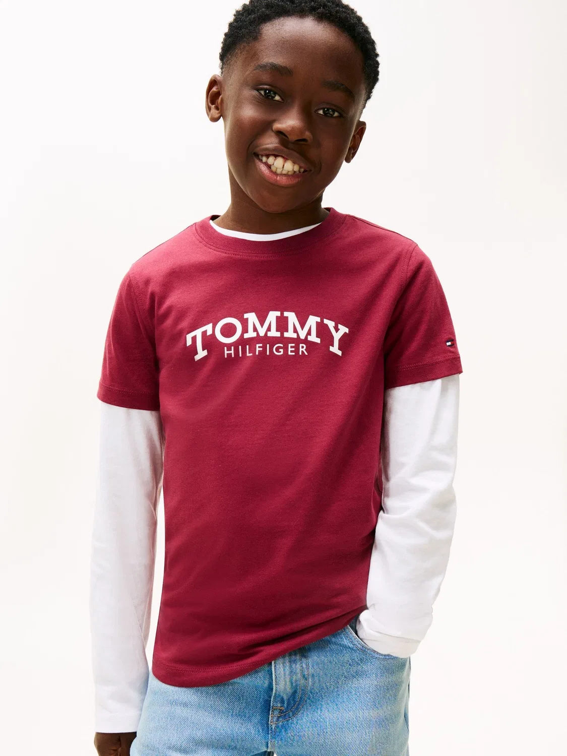 Футболка с логотипом Tommy Hilfiger, красный
