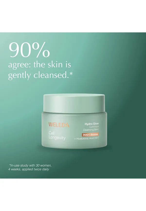 Очищающий бальзам с гиалуроновой кислотой Cell longevity hydra glow cleansing balm Weleda 80 мл — фото 4