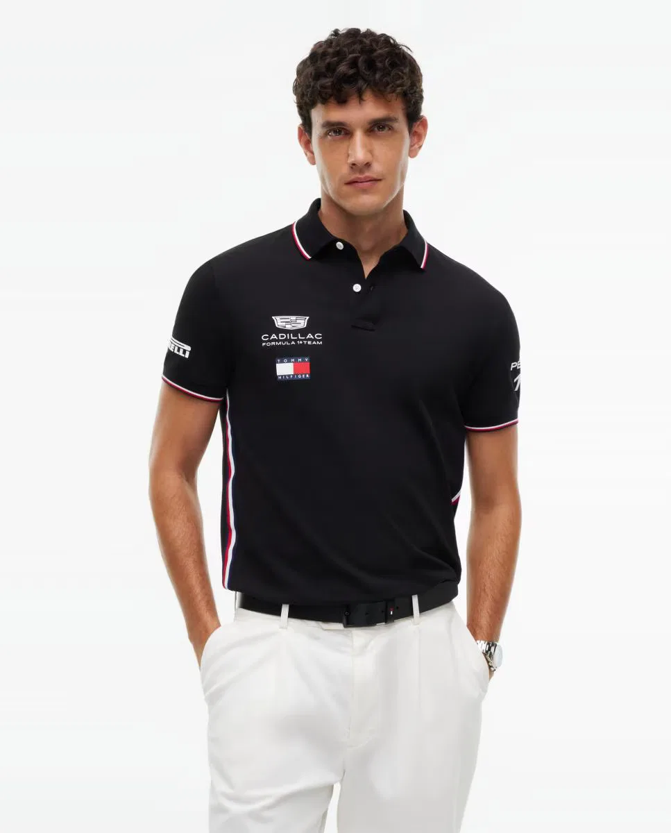 Рубашка с коротким рукавом, Polo Cápsula Cadillac, Tommy Hilfiger, черный