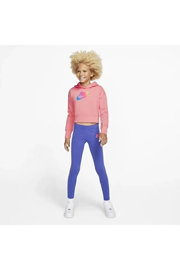 Детское спортивное худи для девочек с коротким рукавом Nike, Pink — фото 4