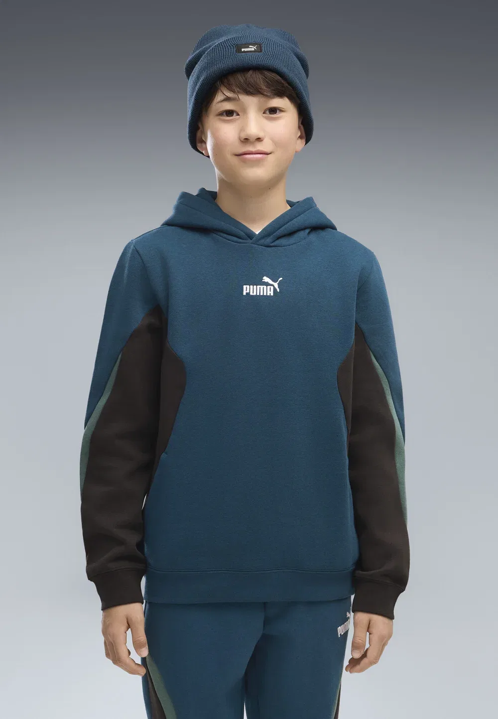 Худи Ess block fl b унисекс - худи Puma, Midnight Petrol