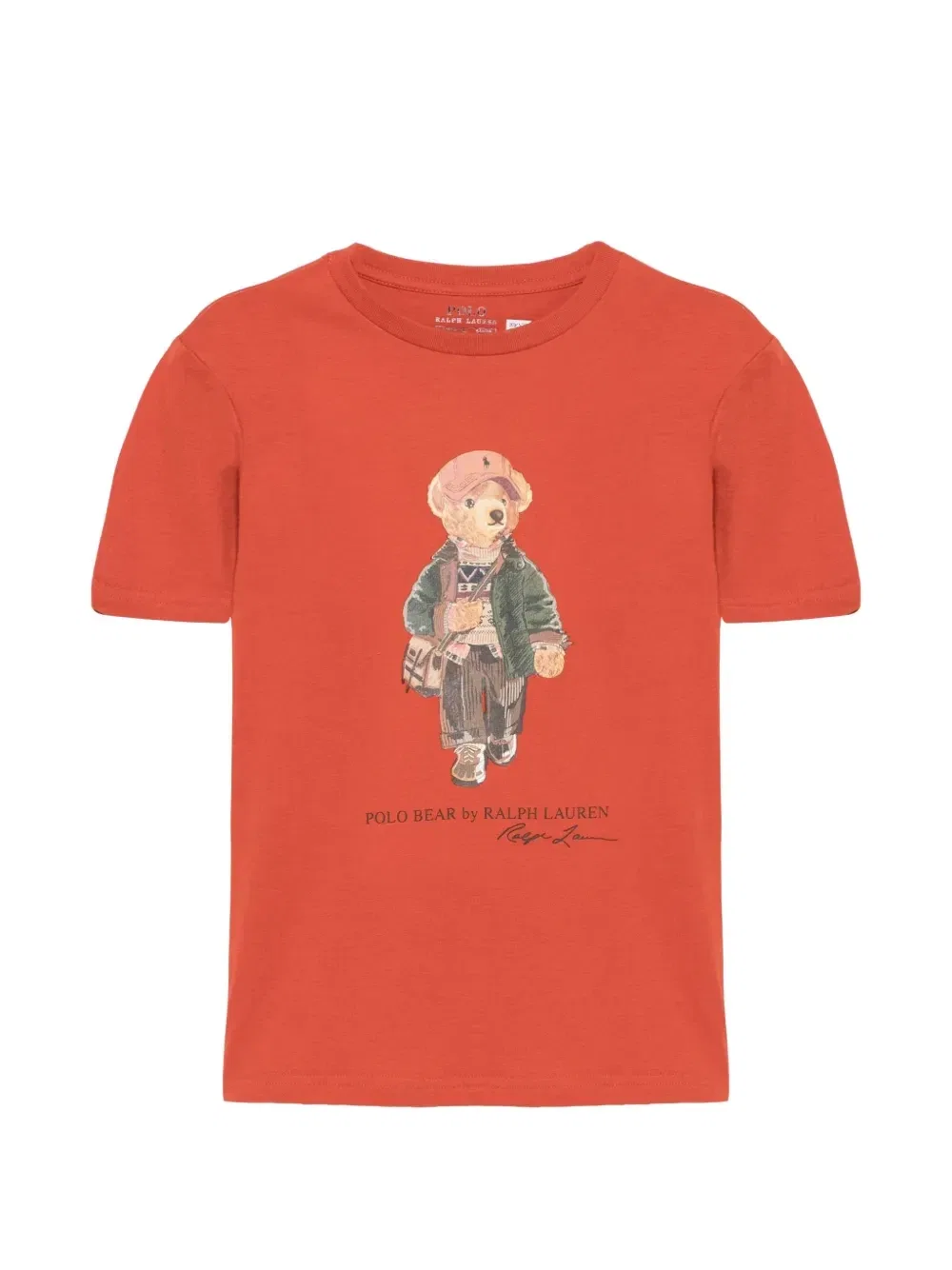 Футболка с медведем Polo POLO RALPH LAUREN KIDS, оранжевый