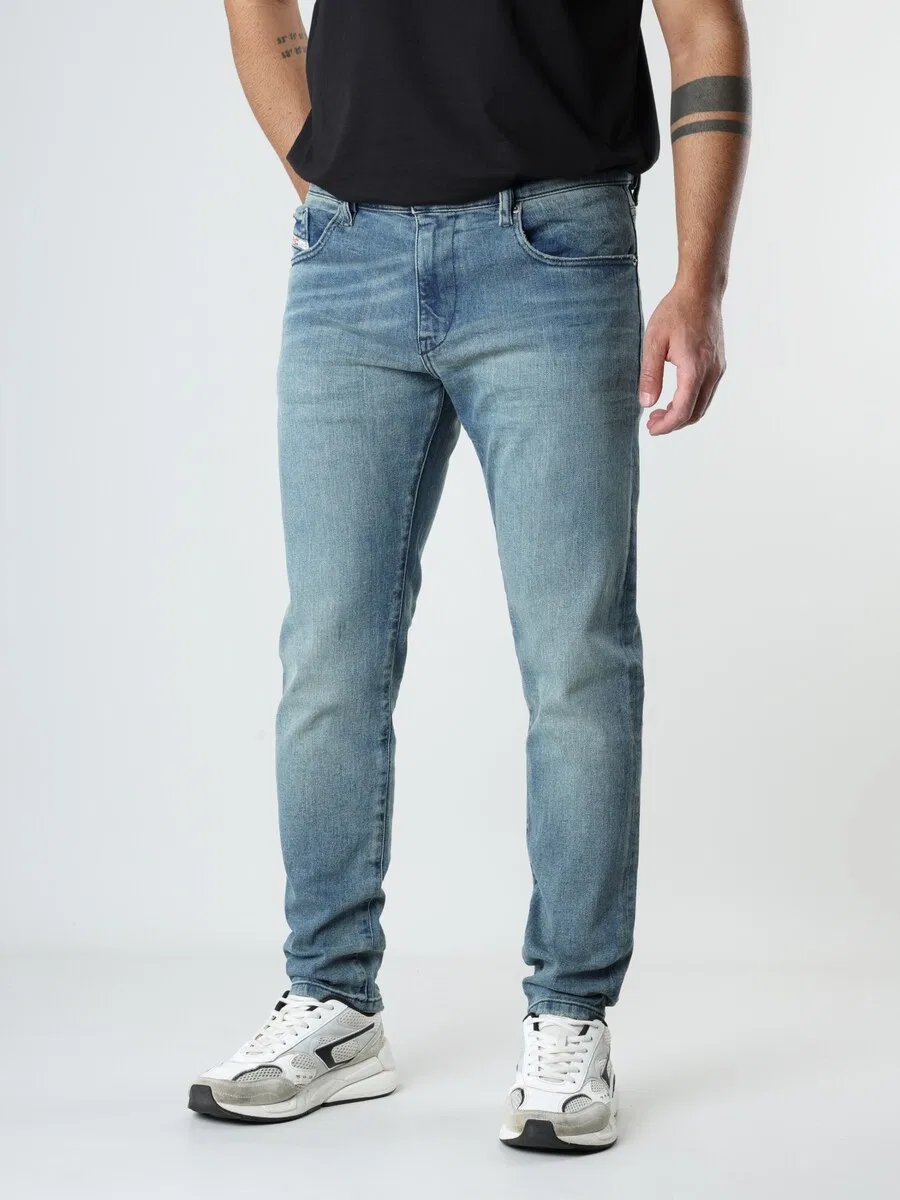 Джинсы DIESEL Slim fit '2019 D-STRUKT' цвета Cyan Blue — фото 3