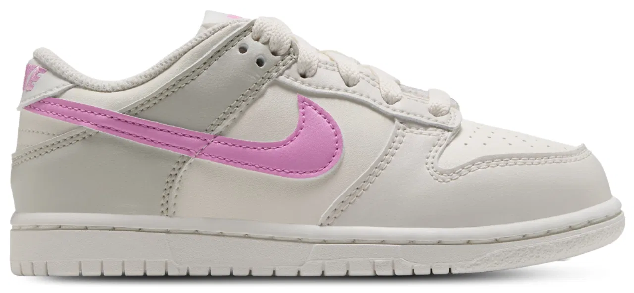 Детские кроссовки для девочек с цветными вставками Nike Dunk Low N, Pink Rise/Sail/Phantom