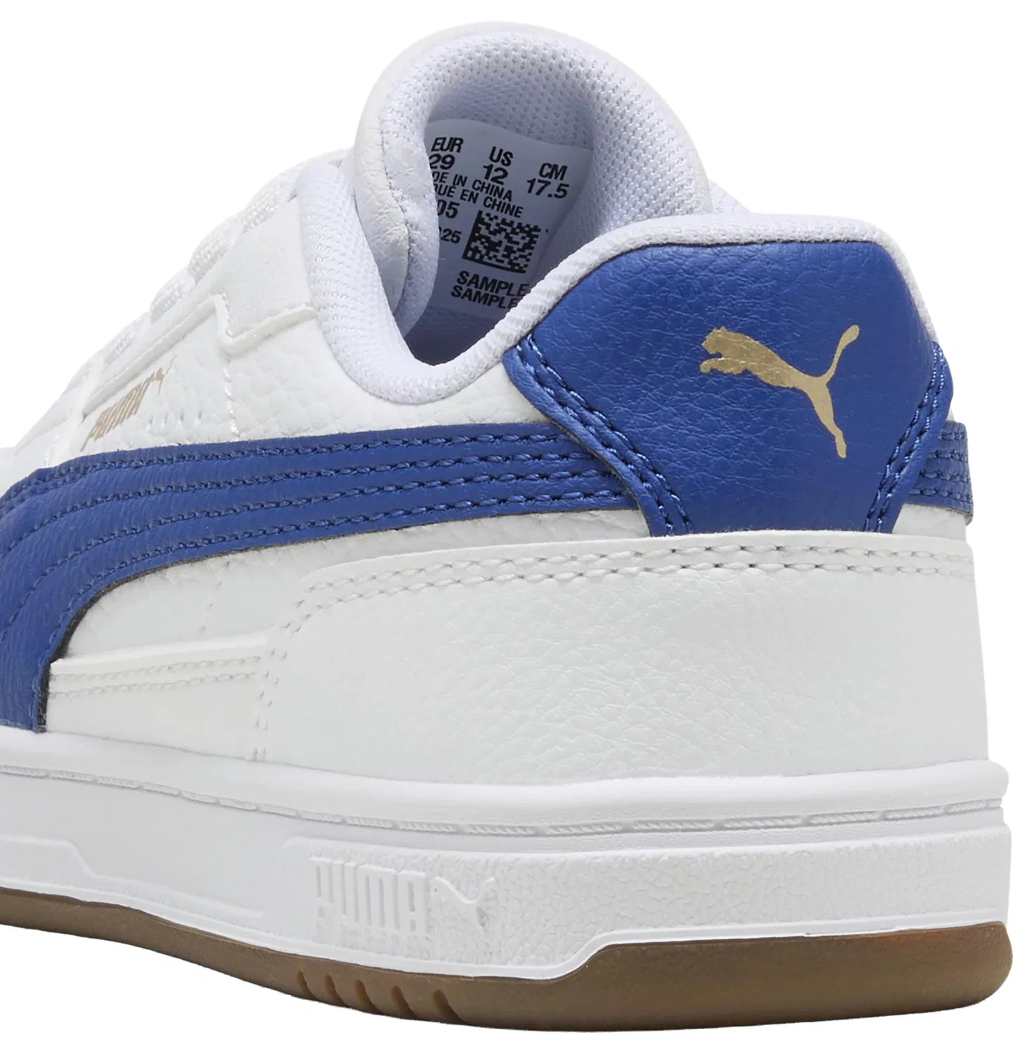 Детские кроссовки для мальчиков Caven Velcro Pre-school PUMA, III White Clyde Royal Gum — фото 2