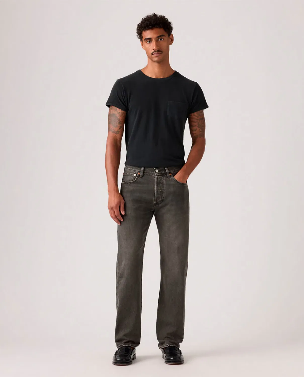 Мужские джинсы прямого кроя 501 Original Levi's, Gris Oscuro