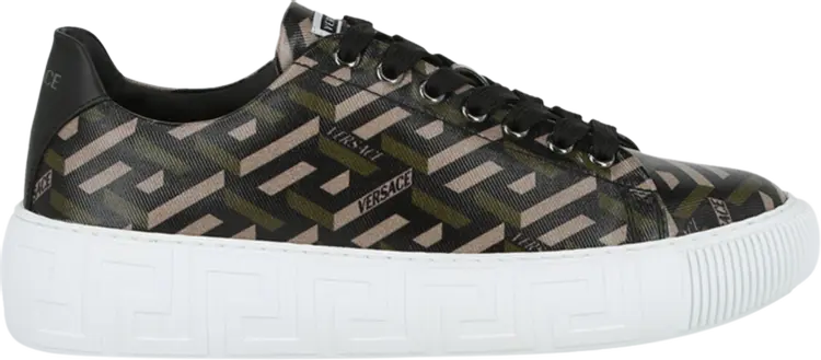 Кроссовки Versace Wmns Greca Low Monogram Geometric Logo, черный
