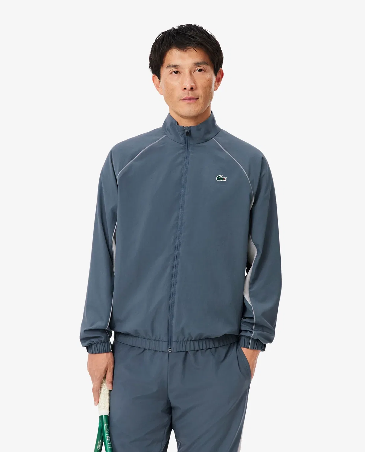 Мужской спортивный костюм для тенниса с контрастной отделкой Lacoste, Gris — фото 3