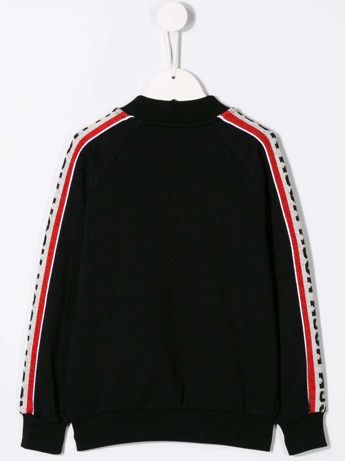 Свитшот с молнией и боковыми полосками MSGM, черный — фото 2