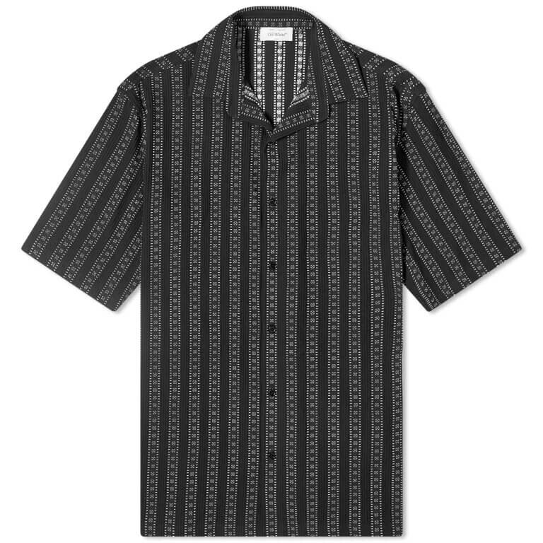 

Рубашка Off-white Arrow Stripe Vacation, черный/белый