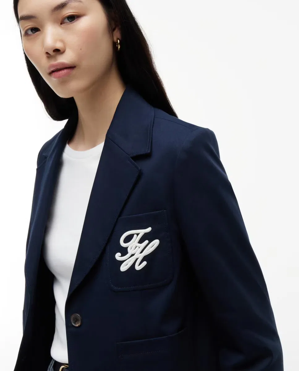 Пиджаки, Blazer Chino Logo Pecho, Tommy Hilfiger, темно-синий — фото 4