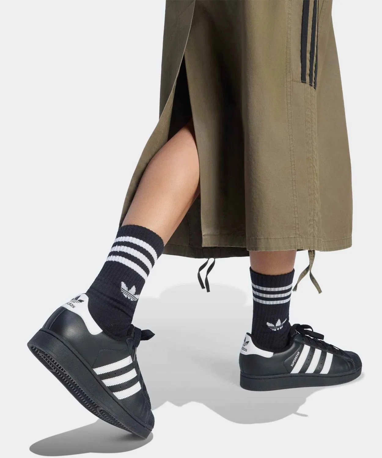 Женская юбка-парашют с принтом Adidas Originals, Green — фото 4