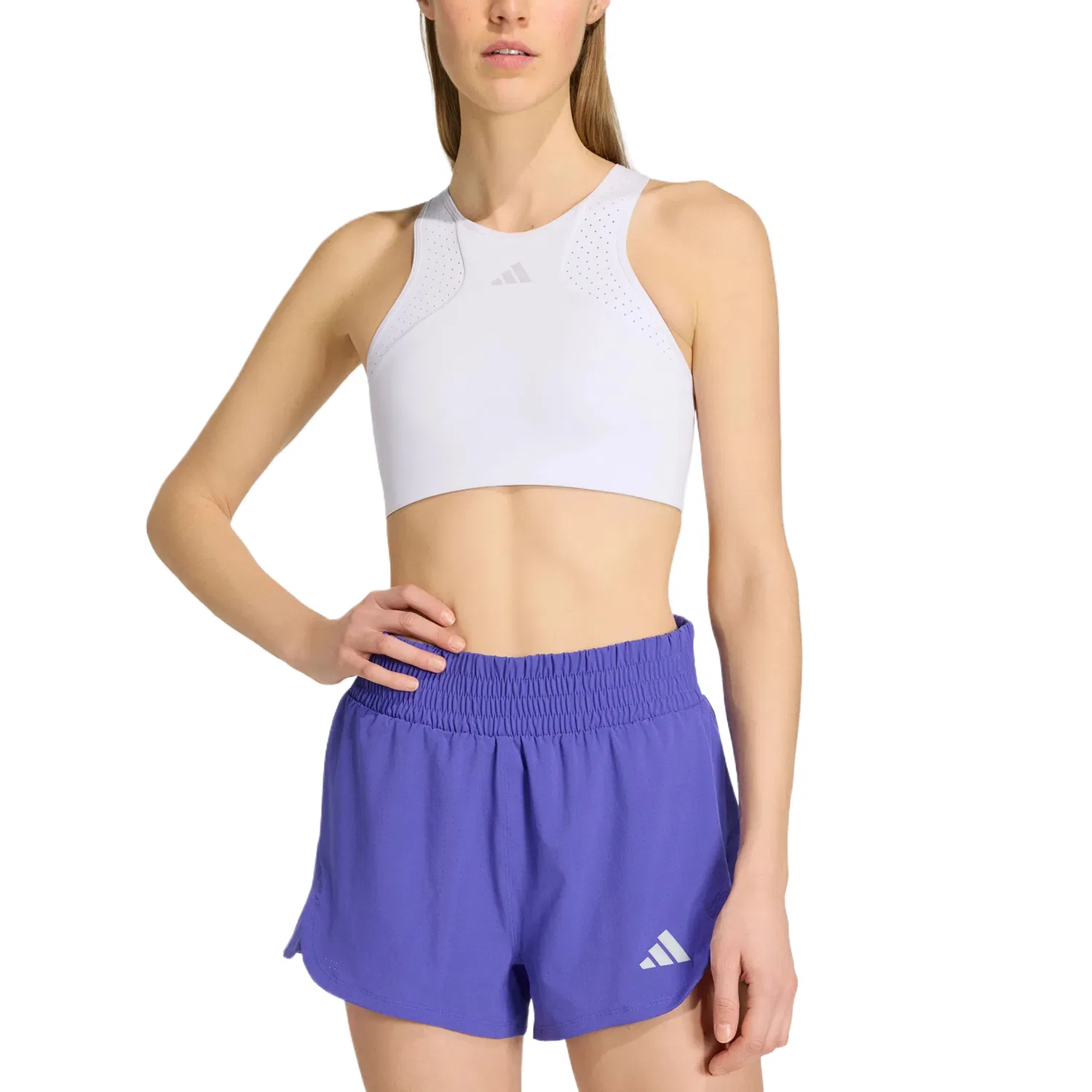 Женское спортивное белье с круглым вырезом Light Purple Adidas, Light Purple — фото 4