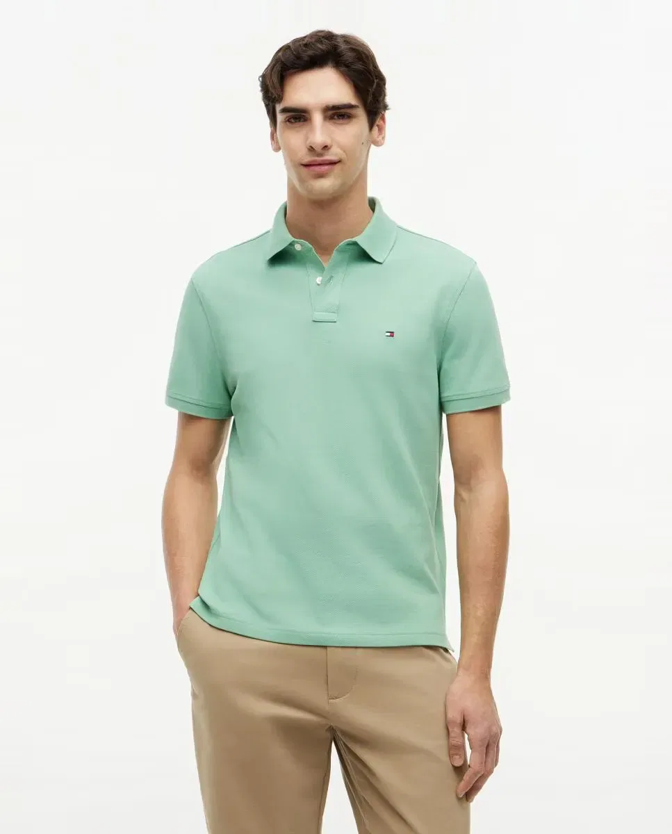 Мужское поло с коротким рукавом Tommy Hilfiger, Verde Menta