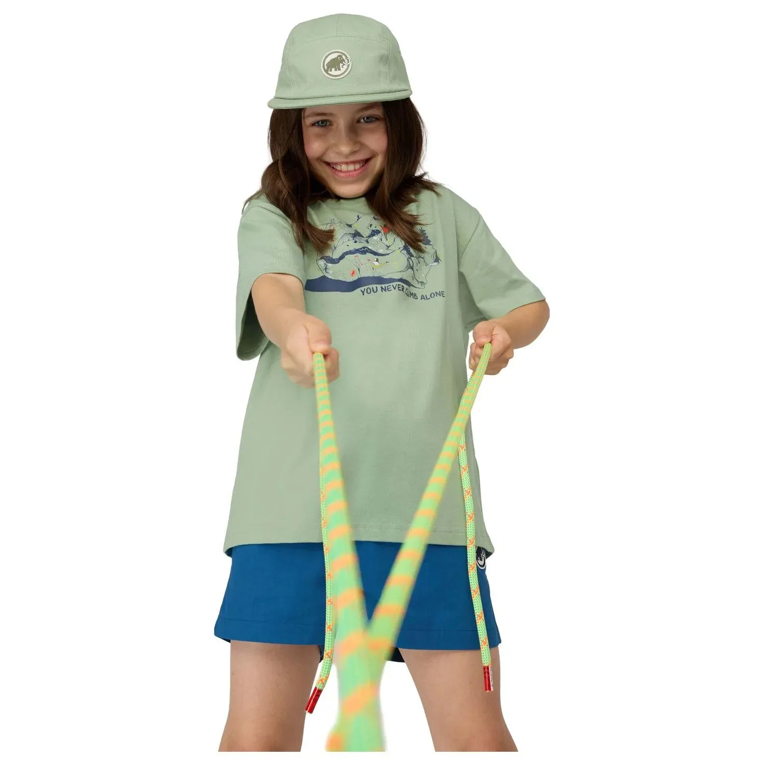 Детская футболка для мальчиков хлопковая BASE CLIMBING KIDS Mammut, Verde — фото 4