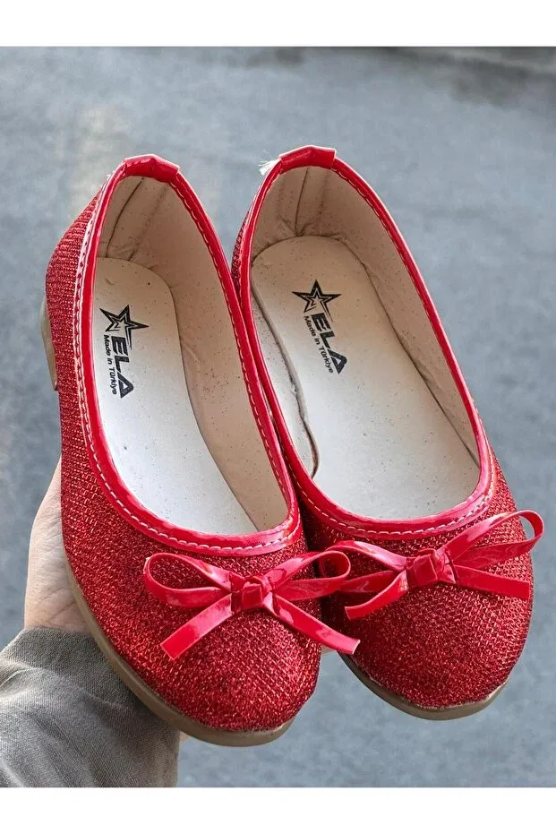 Детские балетки для девочек из искусственной кожи Bold Boutique, Red — фото 4