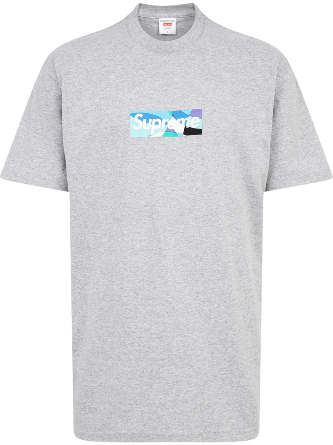 Supreme Футболка Box Logo серая