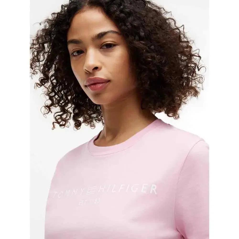Футболка с коротким рукавом Regular Fit Tommy Hilfiger, розовый — фото 4