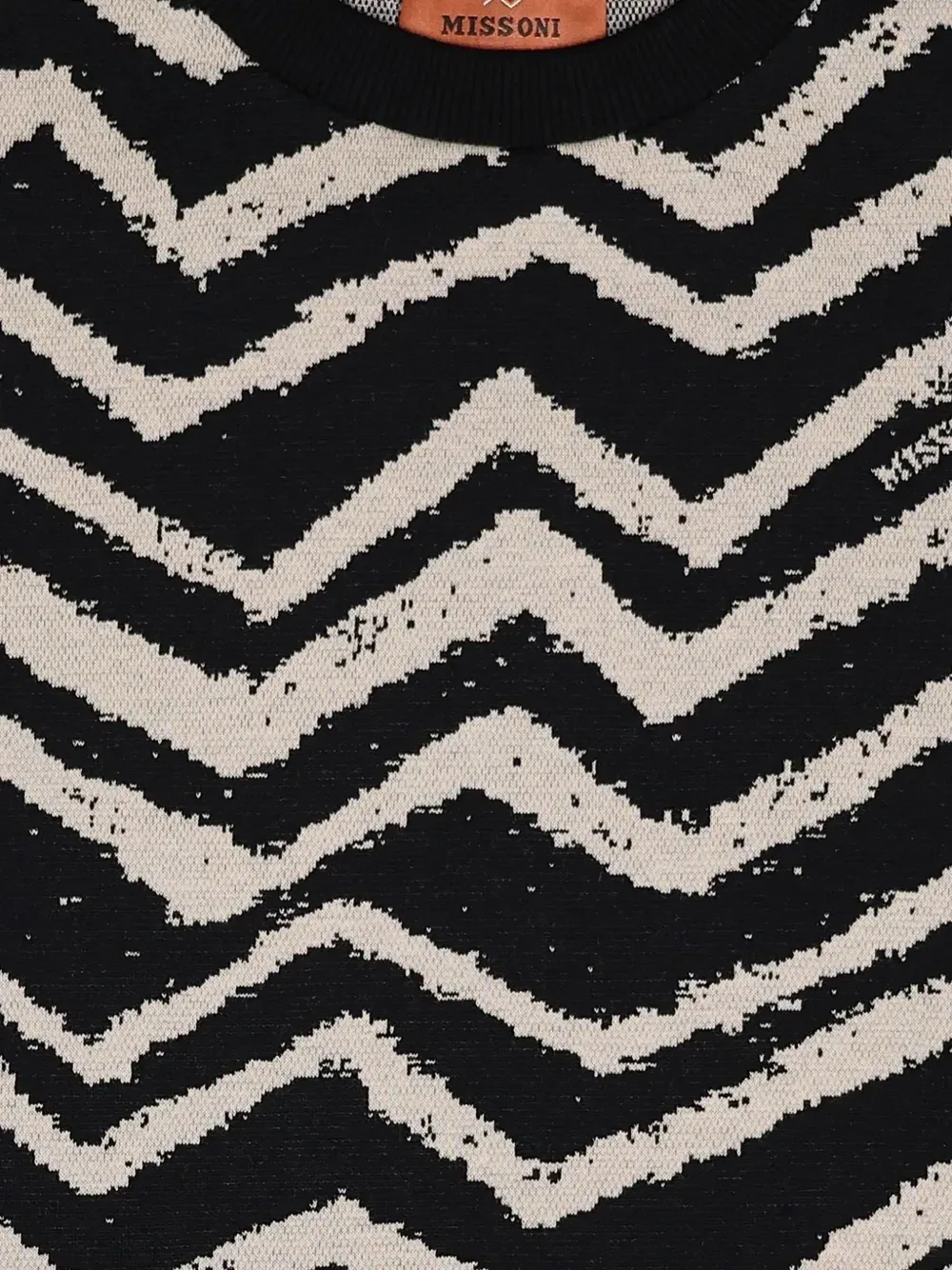 Вязаный свитер с зигзагообразным узором Missoni Kids, черный — фото 3