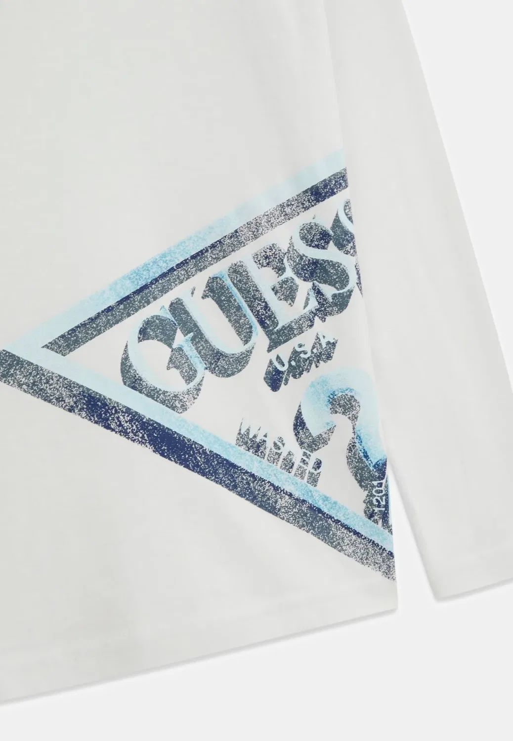 Футболка с длинными рукавами и логотипом Ls, унисекс Guess, Pure White — фото 3