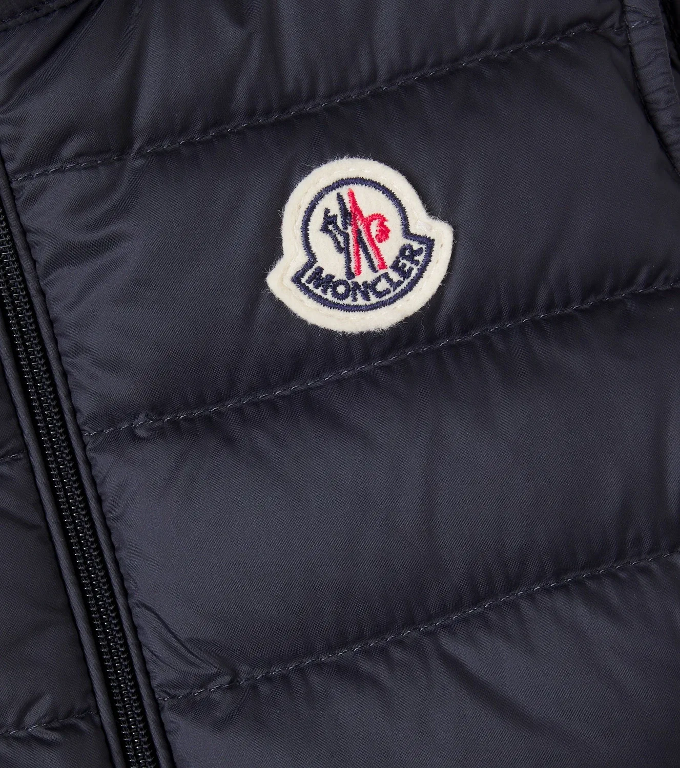 Детский пуховый жилет Moncler Enfant, синий — фото 3