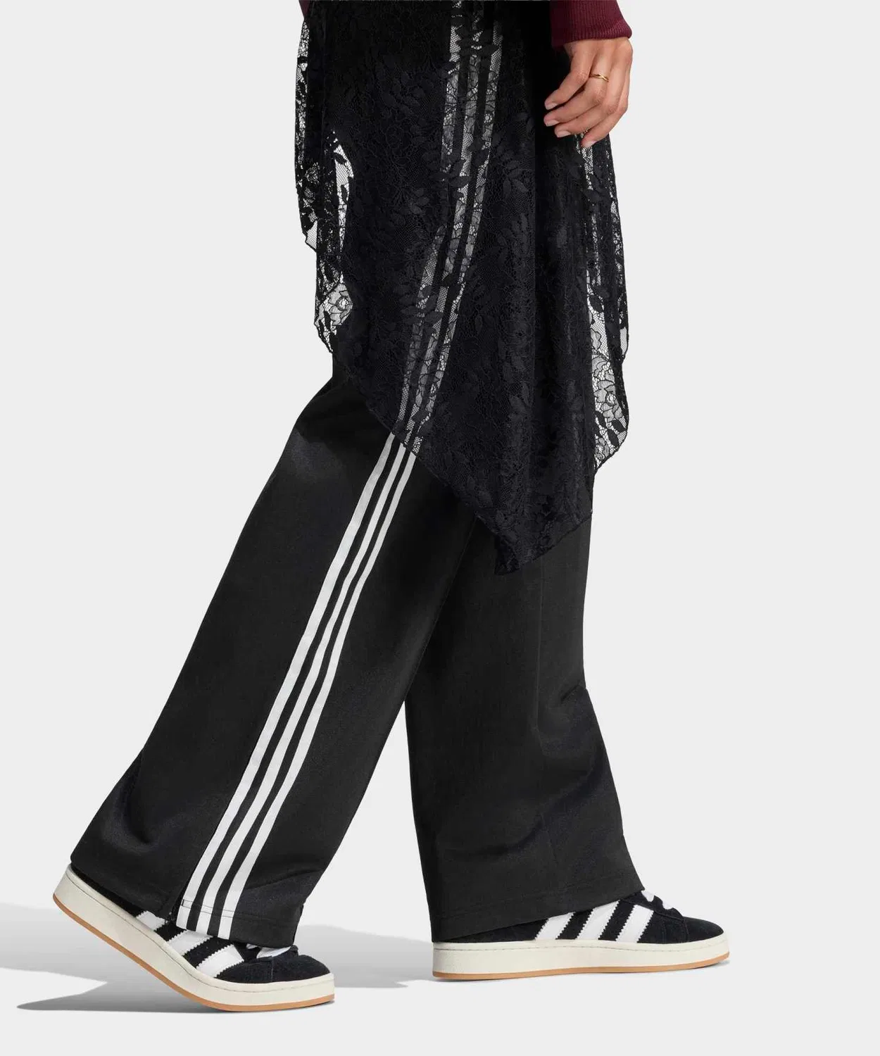 Женские спортивные брюки с отрезной юбкой 2-в-1 Firebird Loose Adidas Originals, Black — фото 4
