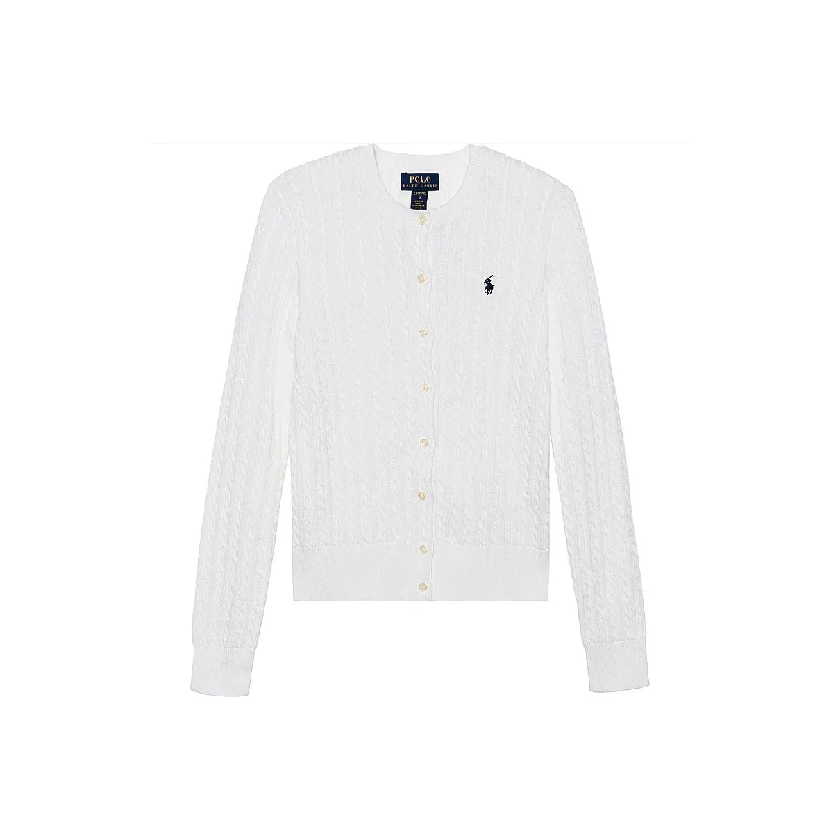 Детский свитер с орнаментом Optical White & Marine Blue Polo Ralph Lauren
