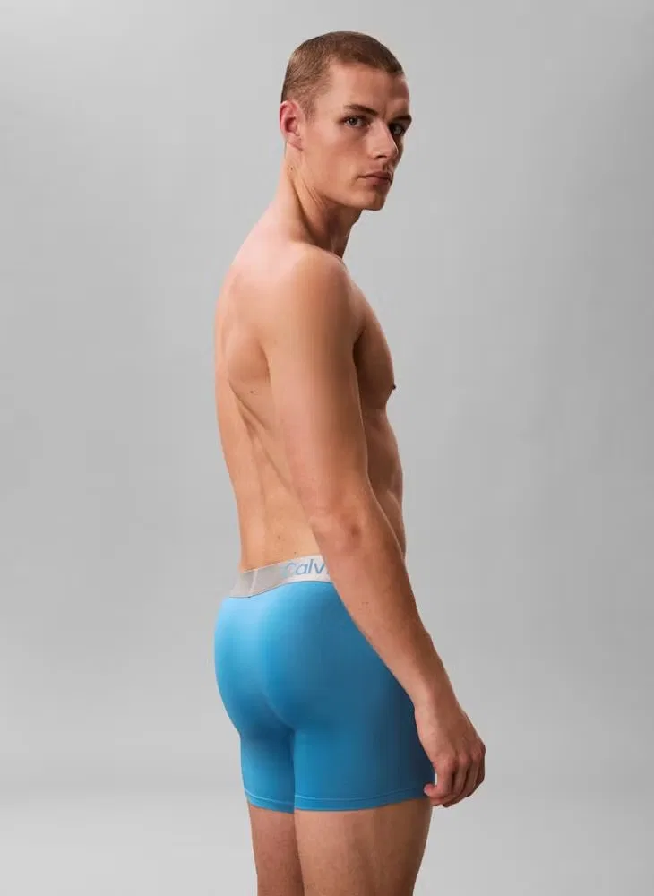 Боксеры-брифы с микрофиброй, комплект из 3 штук, Micro Stretch, Calvin Klein, лунный туман — фото 4