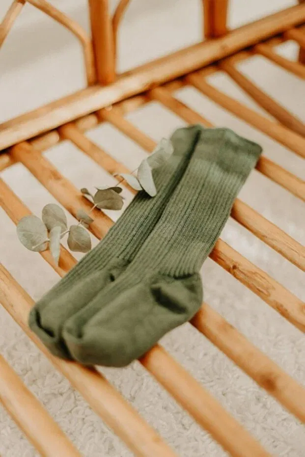 Детские носки для новорожденных хлопковые Yula Kidstore, Khaki Green