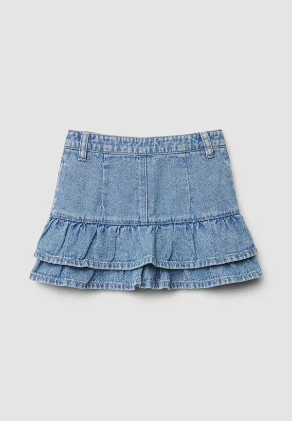 Юбка джинсовая с вышивкой Denim skirt Terranova Denim Medio, синий — фото 2