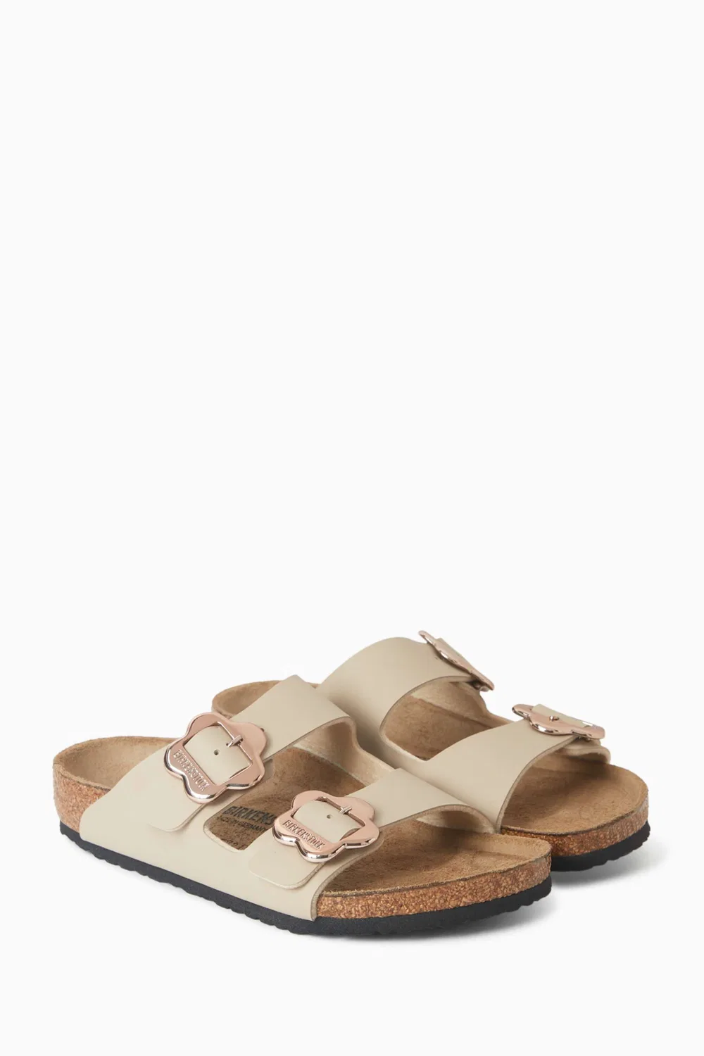 Сандалии с пряжкой Arizona Birkenstock, белый